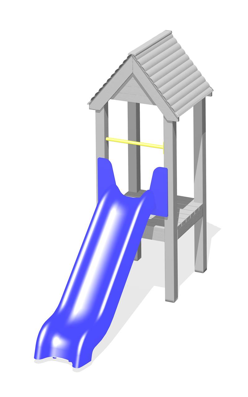 Technical render of a Slide with Entry Panel (1200mm)